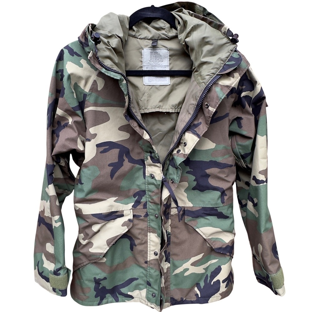 GoreTex US Military Jacket Waterproof Camo Cold Weather Parka Med Reg Gen1 ECWCS